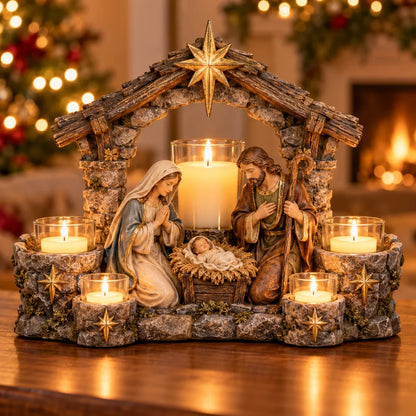 ⭐⭐🕯️ Light Of His Presence — Sacred Christian Candleholder ✝️🤍