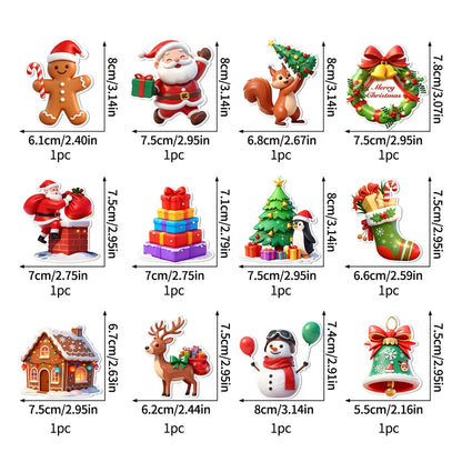 LED Christmas Light-Up Wall Decals
