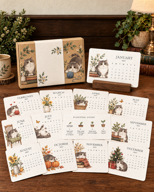 🐱 2027 · Cozy Cottage Cat Calendar