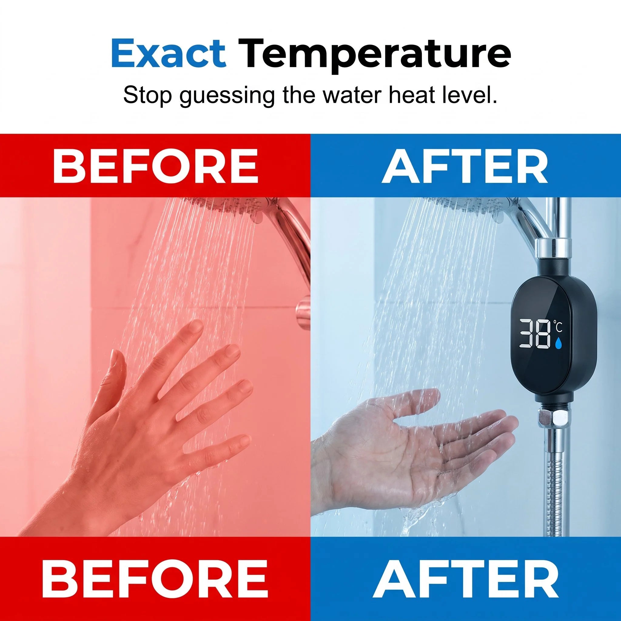 Intelligent LED shower thermometer product detail