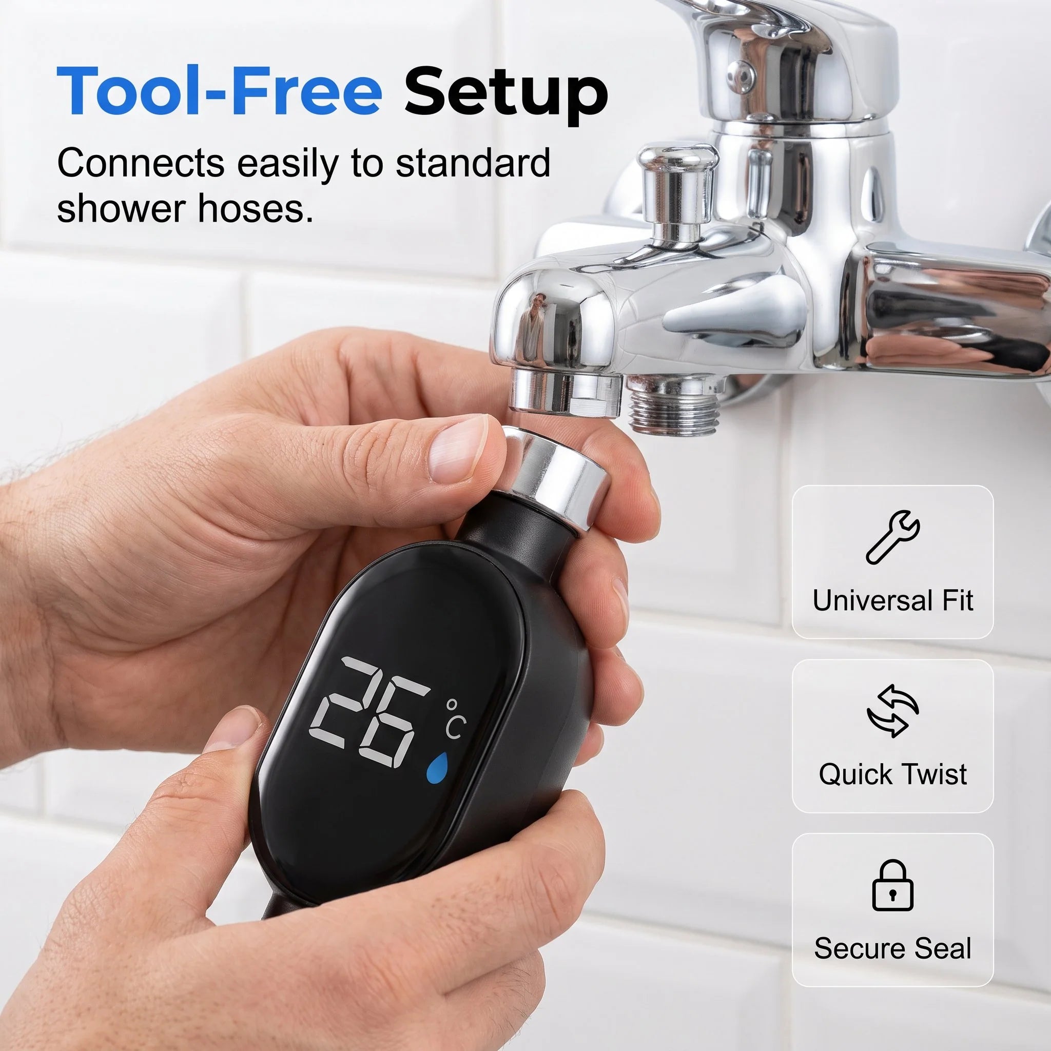 Intelligent LED shower thermometer product detail