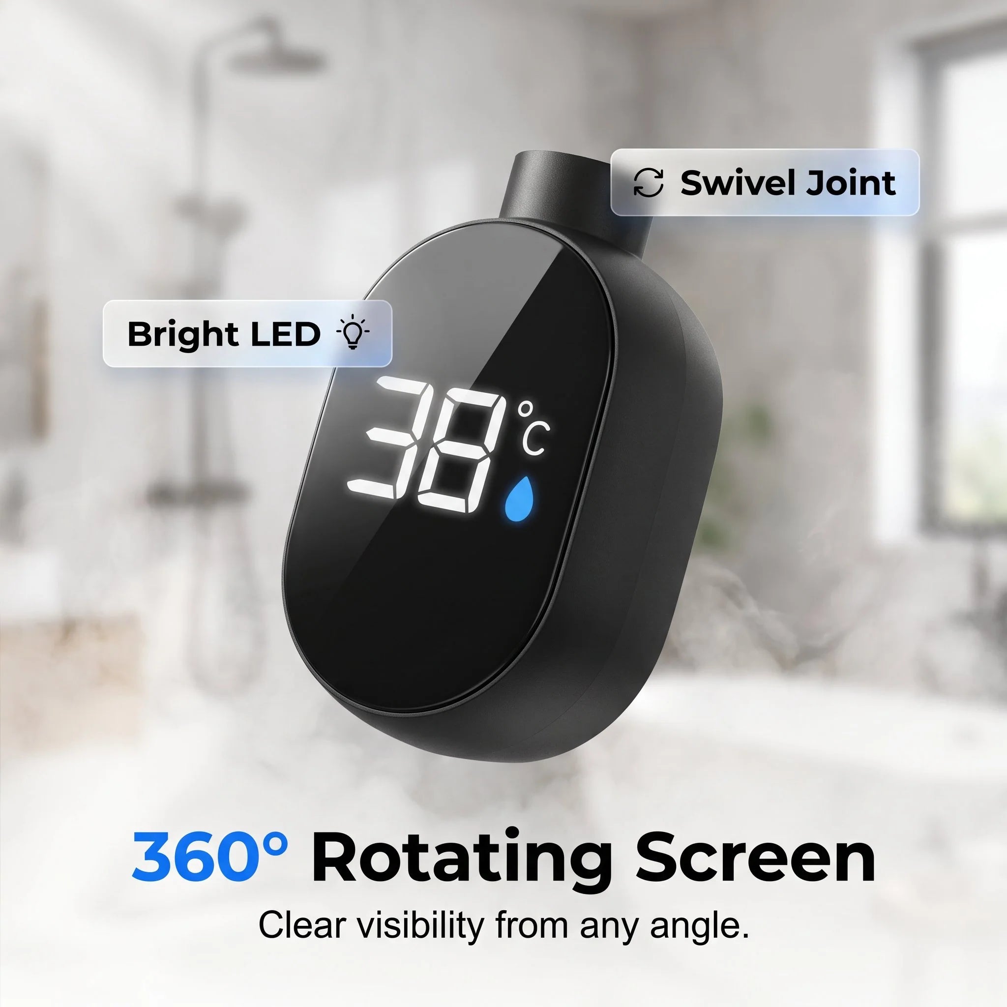 Intelligent LED shower thermometer product detail