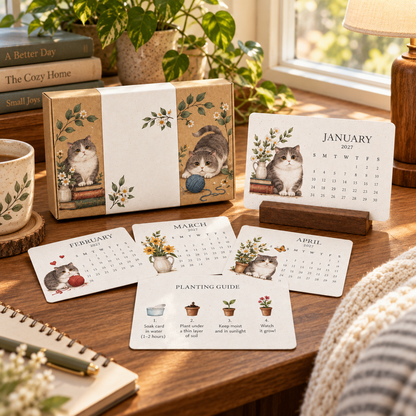 🐱 2027 · Cozy Cottage Cat Calendar