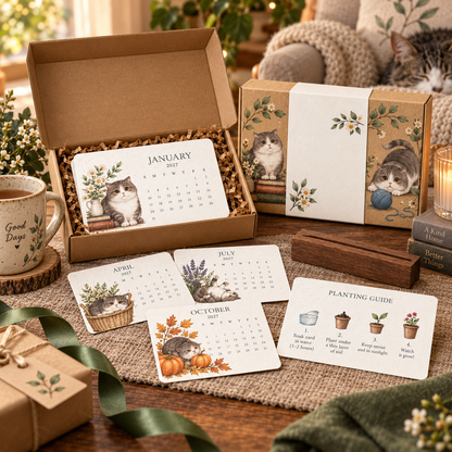🐱 2027 · Cozy Cottage Cat Calendar