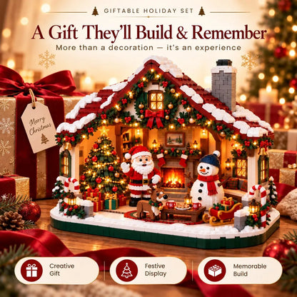 🎄 Cozy Christmas Cottage Building Set – Build Together, Create Memories & Display with Pride