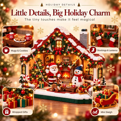 🎄 Cozy Christmas Cottage Building Set – Build Together, Create Memories & Display with Pride