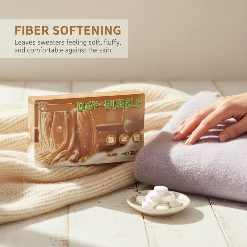 ✨Buy 1 Get 1 Free🧶 Sweater Revive Effervescent Tablets – Anti-Shrink, Restores Softness & Safe for Colors 🧺