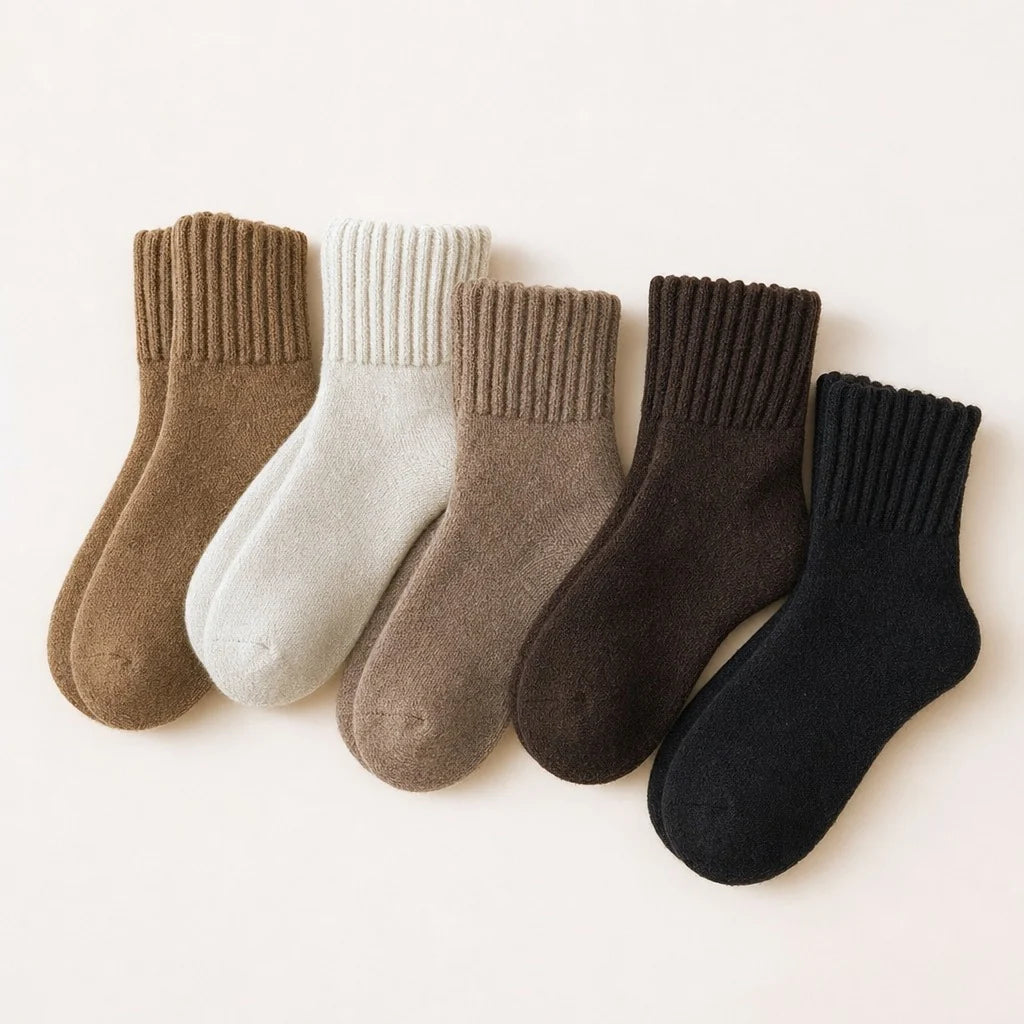 🎁Last Week Buy 2 Set Save ￡5.99 🧦✨Sweater Socks - The Coziest Slouchy Boot Socks (5 Pairs)