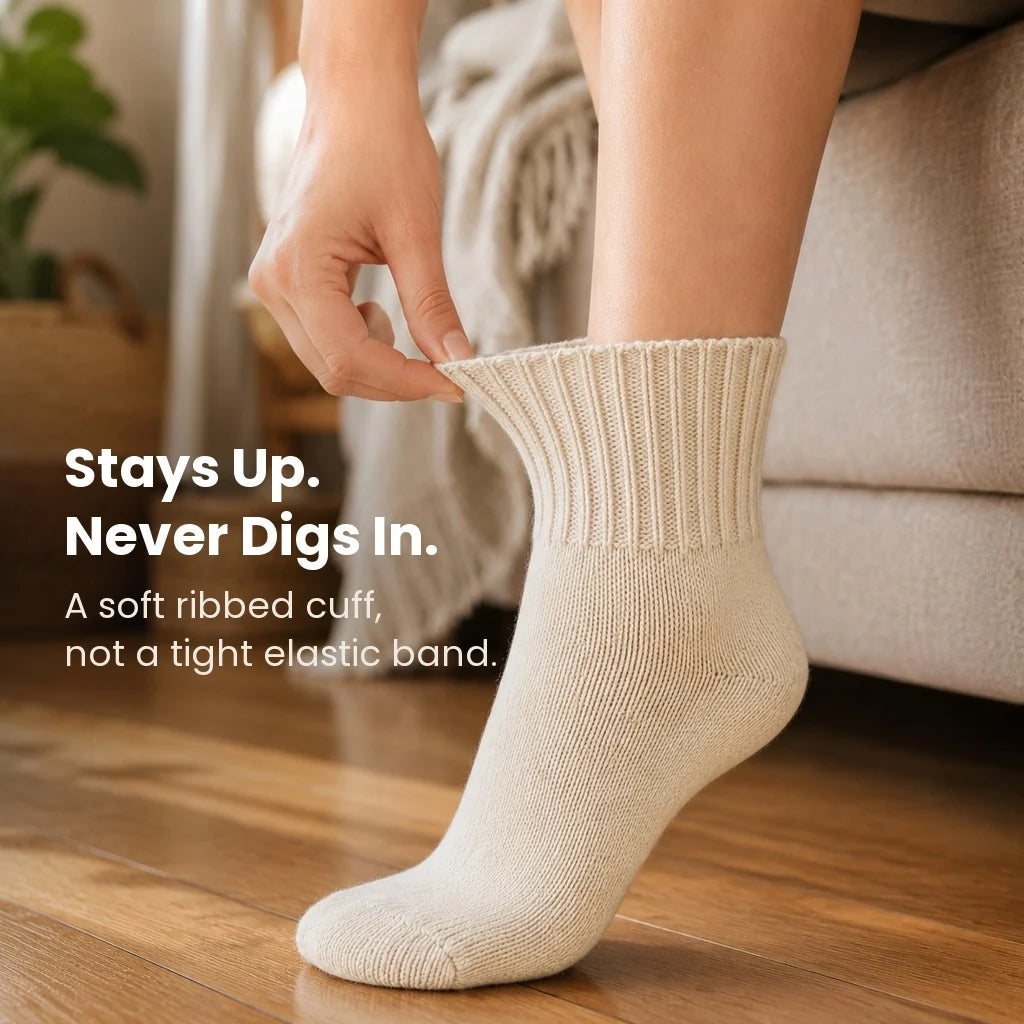 🎁Last Week Buy 2 Set Save ￡5.99 🧦✨Sweater Socks - The Coziest Slouchy Boot Socks (5 Pairs)