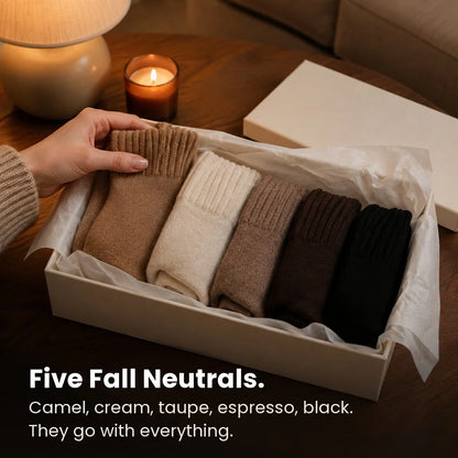🎁Last Week Buy 2 Set Save ￡5.99 🧦✨Sweater Socks - The Coziest Slouchy Boot Socks (5 Pairs)