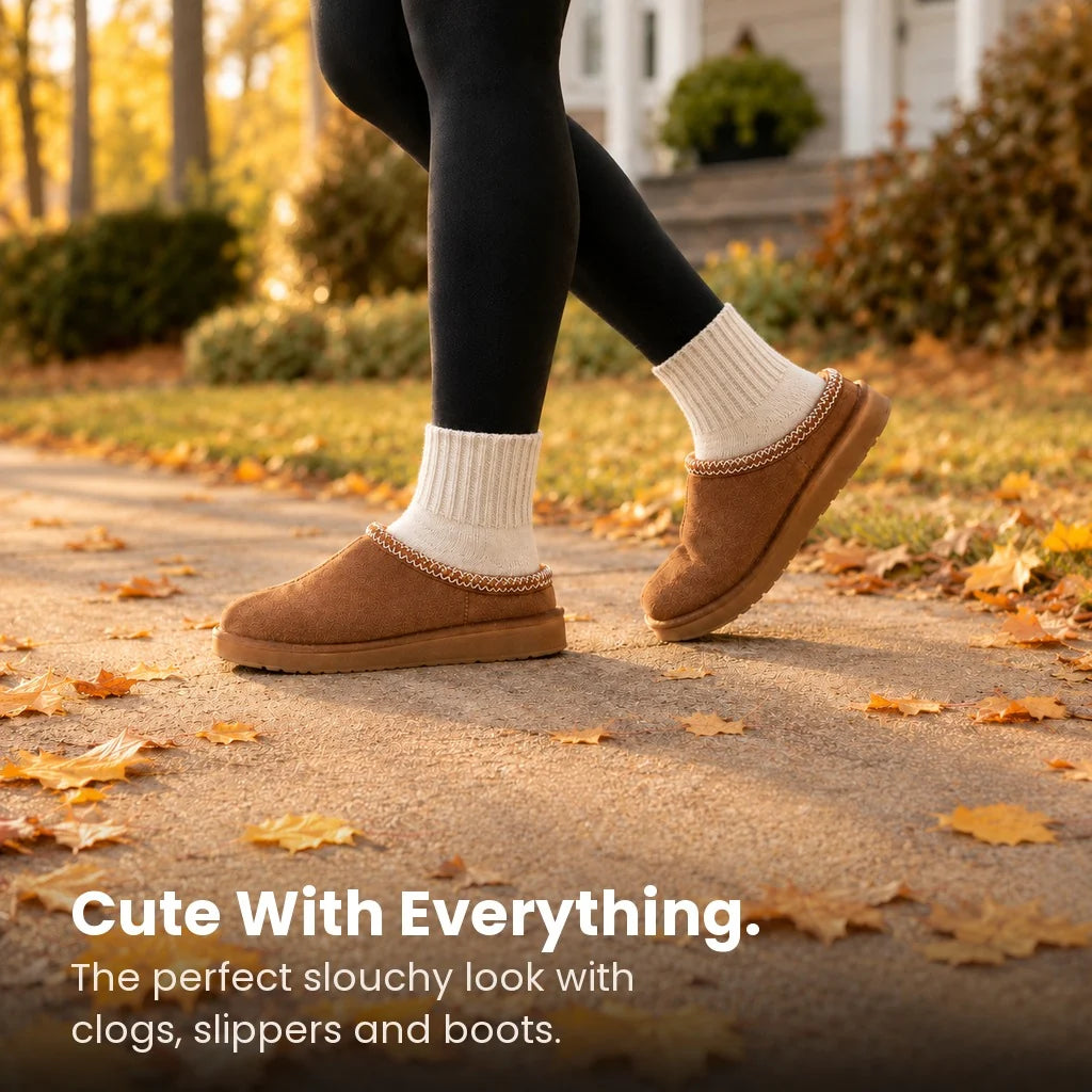 🎁Last Week Buy 2 Set Save ￡5.99 🧦✨Sweater Socks - The Coziest Slouchy Boot Socks (5 Pairs)