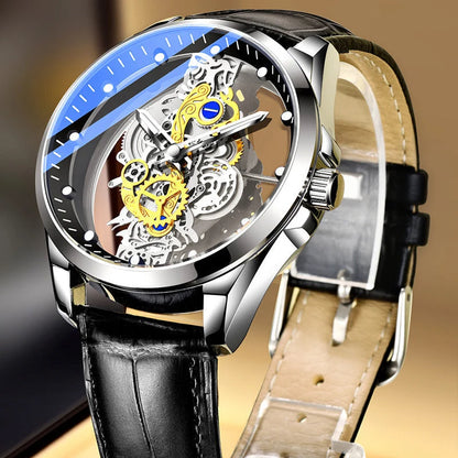 ⌚ Double-sided Skeleton Watch – Non-mechanical Tourbillon, Luminous, 30m Waterproof ✨