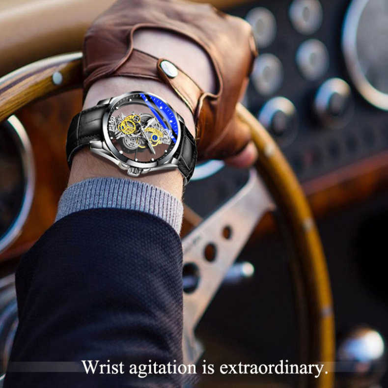 ⌚ Double-sided Skeleton Watch – Non-mechanical Tourbillon, Luminous, 30m Waterproof ✨