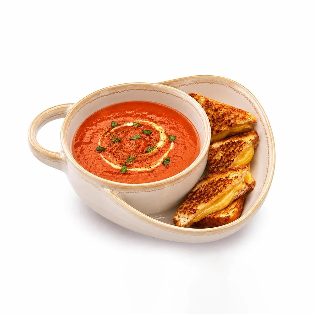 Ceramic Soup & Toasty Bowls with Handles – Rustic Reactive Glaze Design