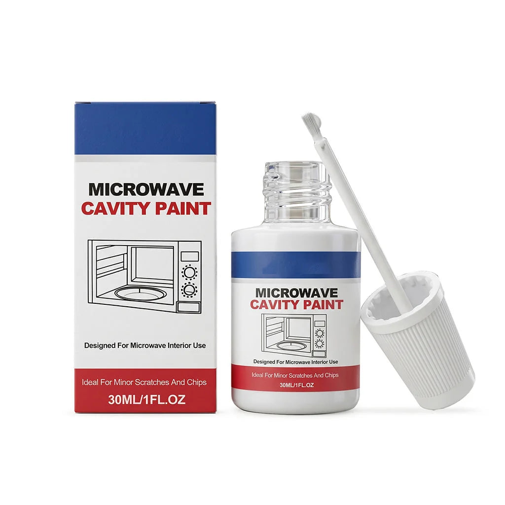 Microwave Cavity Paint – High-Gloss White Microwave Interior Repair Paint With Built-In Brush