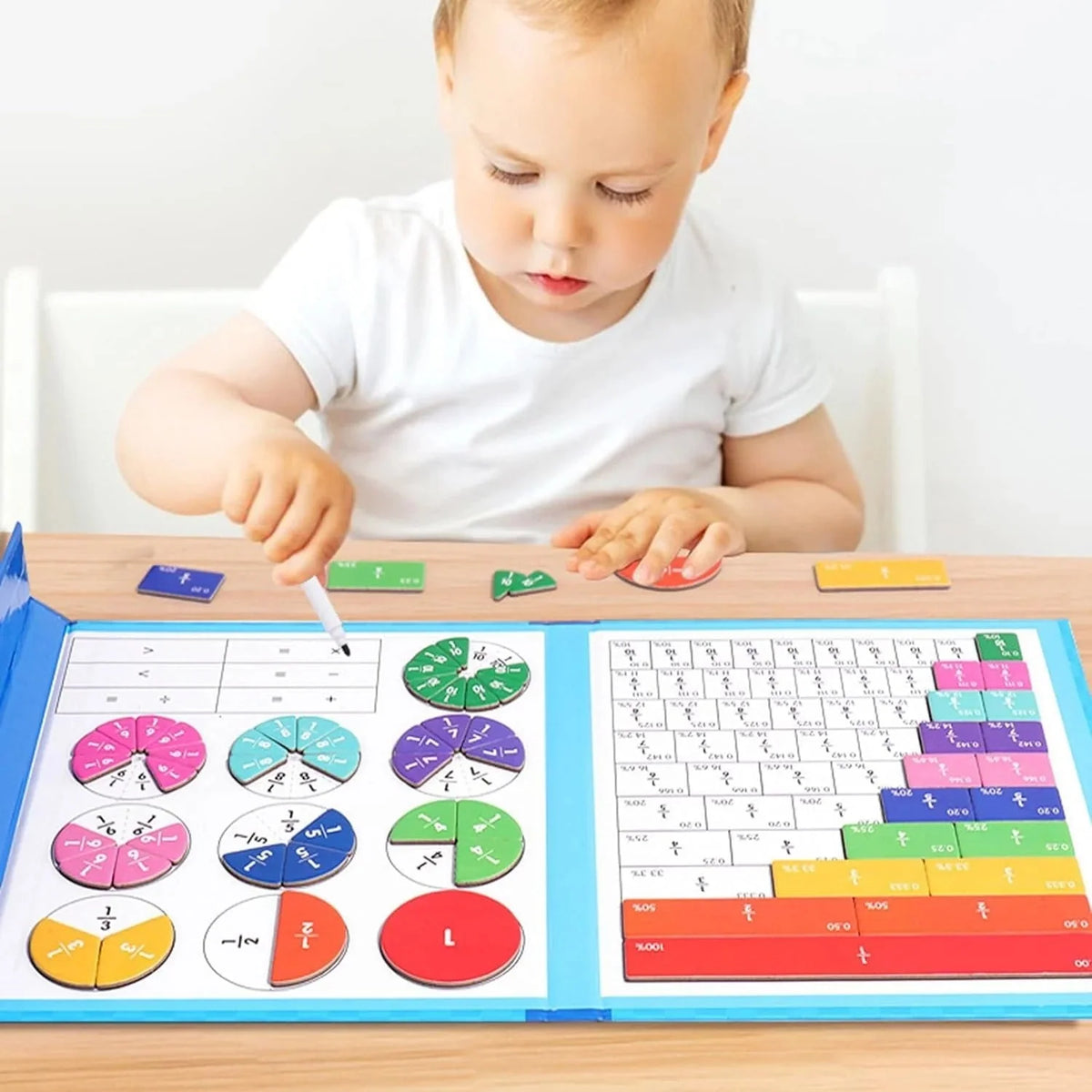 🧠Magnet Montessori Fraction Puzzle✨