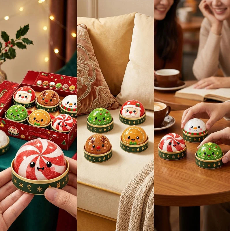 🎁Christmas Baozi Glitter Jelly Stress Relief Squishy Toy