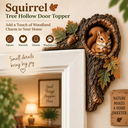 🎅 2026 Christmas Gift 48% Off--🐿️Chipmunk Tree Hollow Door Topper | Woodland Animal Doorway Decor For Cozy Nature Homes