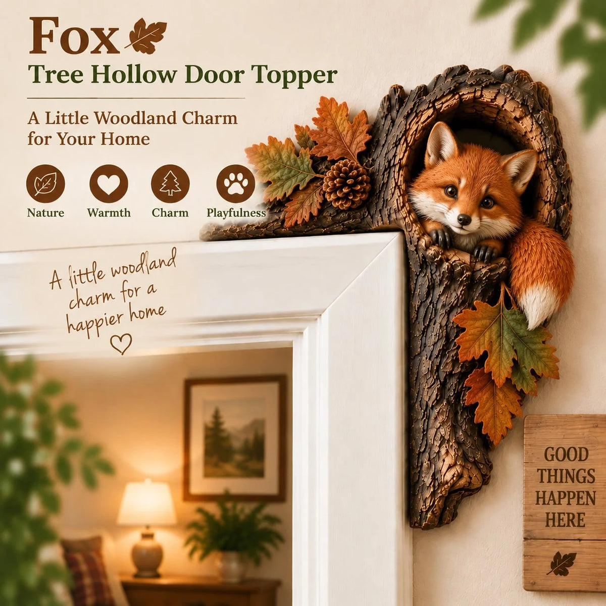 🎅 2026 Christmas Gift 48% Off--🐿️Chipmunk Tree Hollow Door Topper | Woodland Animal Doorway Decor For Cozy Nature Homes