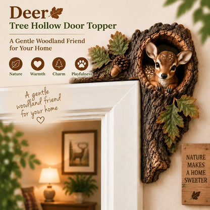 🎅 2026 Christmas Gift 48% Off--🐿️Chipmunk Tree Hollow Door Topper | Woodland Animal Doorway Decor For Cozy Nature Homes
