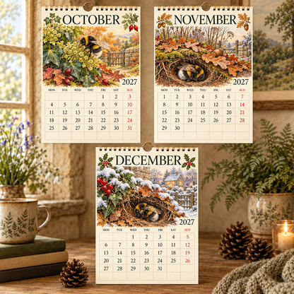 🐝 2027 Bumblebee Garden Desk Calendar