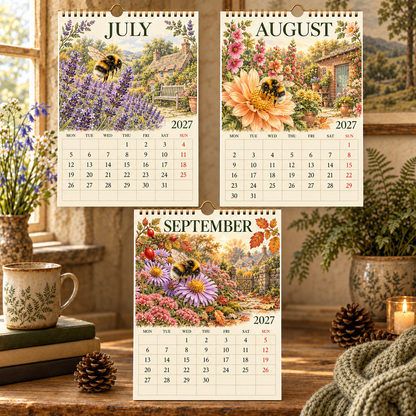 🐝 2027 Bumblebee Garden Desk Calendar