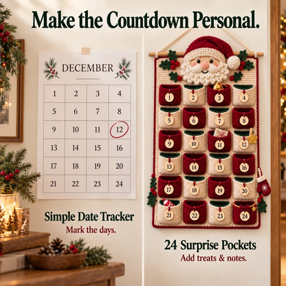 🎄 Christmas Crochet Advent Calendar DIY Kit – 24 Little Surprises, One Cozy Family Tradition