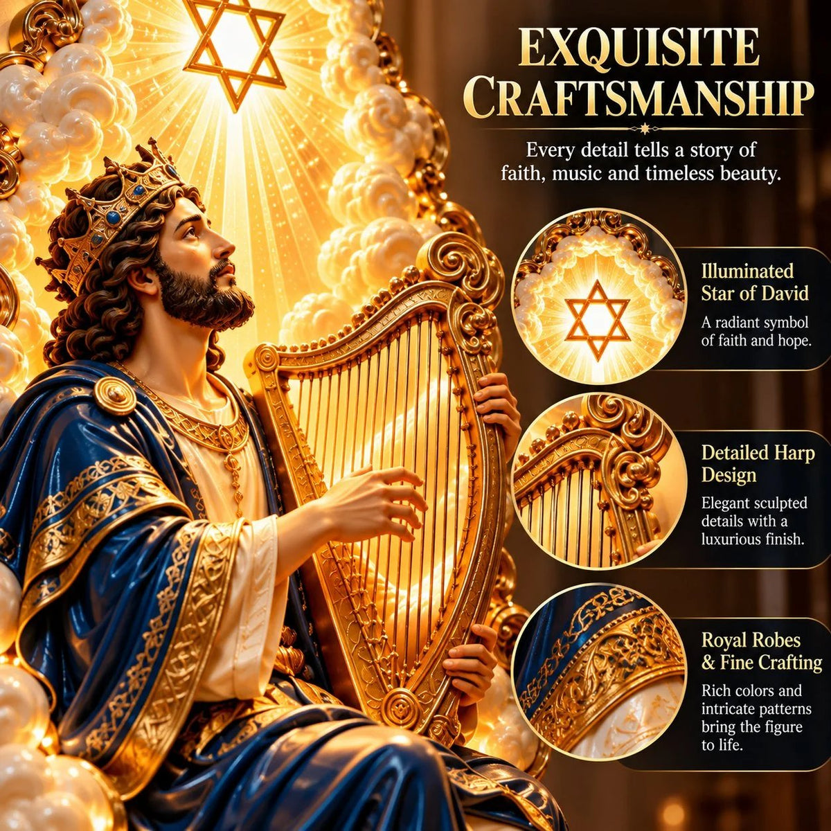 Jewish Heritage Illuminated Wall Art – High Priest Inspired Design