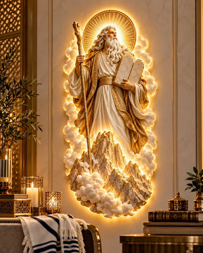Jewish Heritage Illuminated Wall Art – High Priest Inspired Design