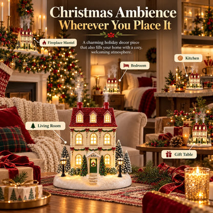 🎄 Christmas Cottage Aroma Diffuser – Cozy Glow & Festive Mist for a Magical Holiday ✨