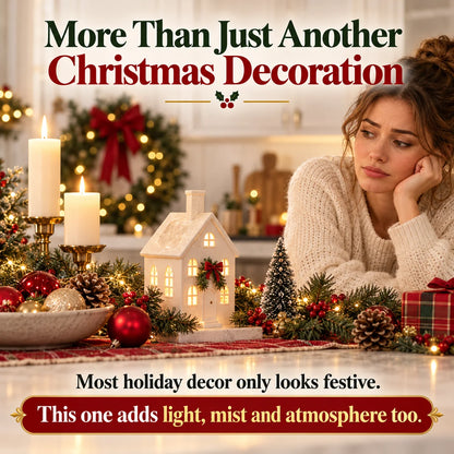 🎄 Christmas Cottage Aroma Diffuser – Cozy Glow & Festive Mist for a Magical Holiday ✨