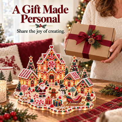 Magical Christmas Village – DIY Rhinestone Set for Festive Table Decor