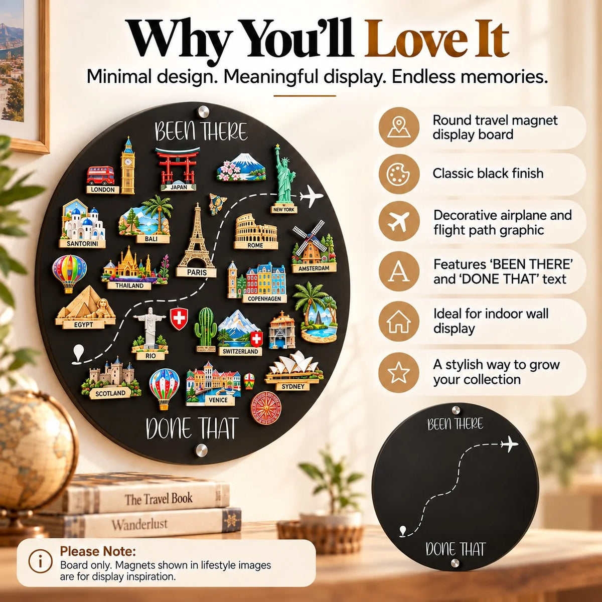 🌎✨travel Magnet Board - 💕every Magnet Has A Story. Every Journey Deserves A Place