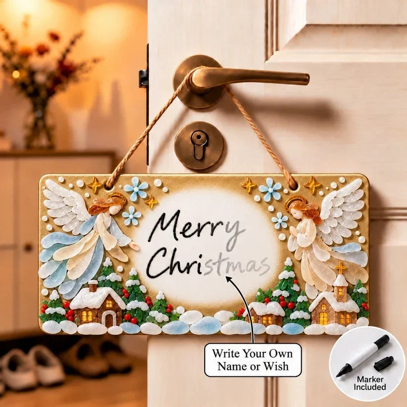 ⏳ Last Day 49% OFF – 🎄 Beginner-Friendly DIY Sea Glass Christmas Hanging Sign Kit | 8 Festive Designs with Handwritten Personalization ✍️