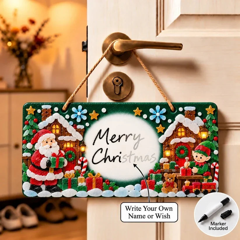 ⏳ Last Day 49% OFF – 🎄 Beginner-Friendly DIY Sea Glass Christmas Hanging Sign Kit | 8 Festive Designs with Handwritten Personalization ✍️