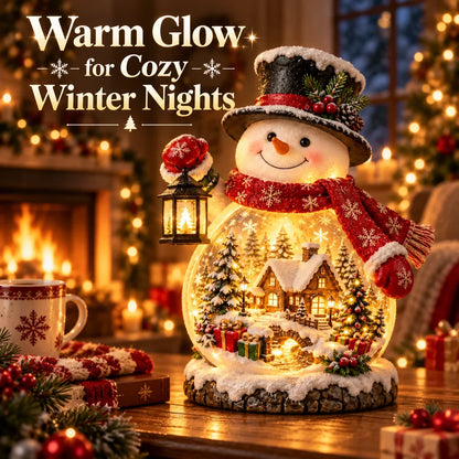 ⛄ Light-Up Christmas Snowman Village – Cozy Holiday Tabletop Decor 🎄✨