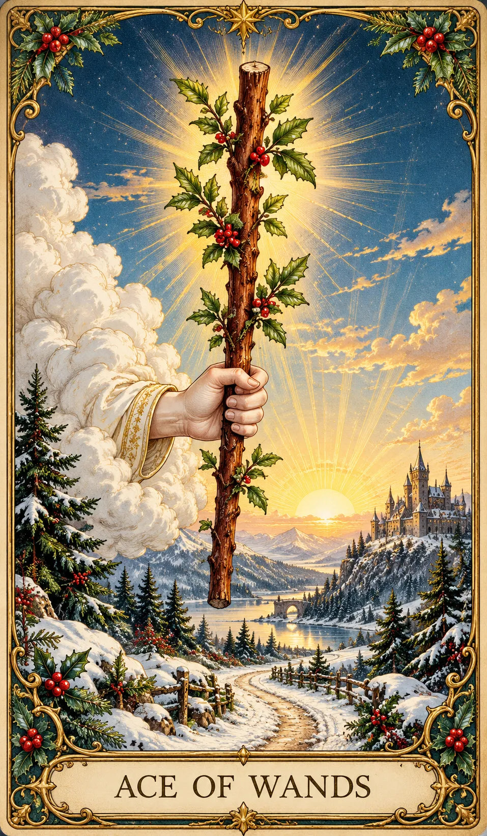 Last Day 48% OFF🎉-🔮 Yuletide Tarot Deck | 78 Festive Cards & A Guided 12-Day Holiday Ritual