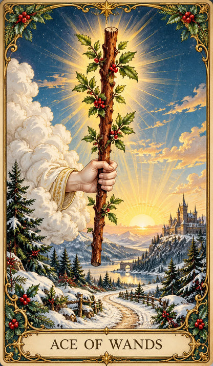 Last Day 48% OFF🎉-🔮 Yuletide Tarot Deck | 78 Festive Cards & A Guided 12-Day Holiday Ritual