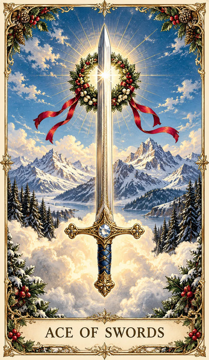 Last Day 48% OFF🎉-🔮 Yuletide Tarot Deck | 78 Festive Cards & A Guided 12-Day Holiday Ritual