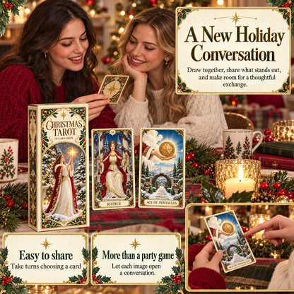 Last Day 48% OFF🎉-🔮 Yuletide Tarot Deck | 78 Festive Cards & A Guided 12-Day Holiday Ritual