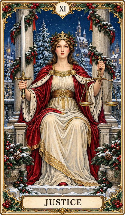 Last Day 48% OFF🎉-🔮 Yuletide Tarot Deck | 78 Festive Cards & A Guided 12-Day Holiday Ritual