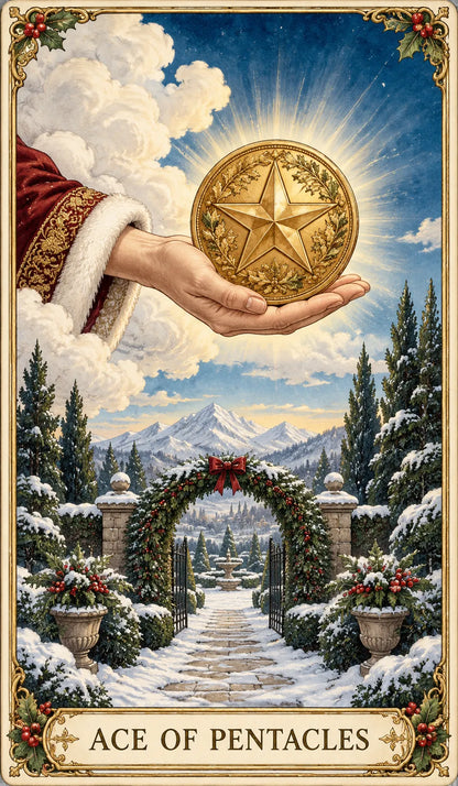 Last Day 48% OFF🎉-🔮 Yuletide Tarot Deck | 78 Festive Cards & A Guided 12-Day Holiday Ritual