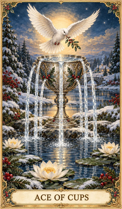 Last Day 48% OFF🎉-🔮 Yuletide Tarot Deck | 78 Festive Cards & A Guided 12-Day Holiday Ritual