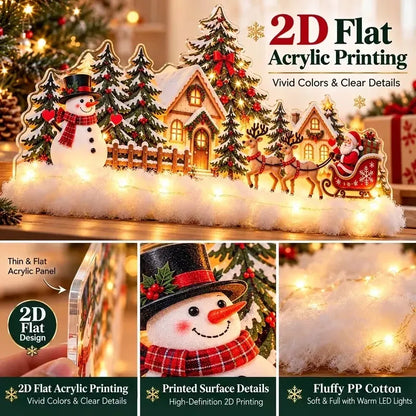 🛷 Lighted Christmas Sleigh Wall Decor – Woodland Forest Glow 🛷