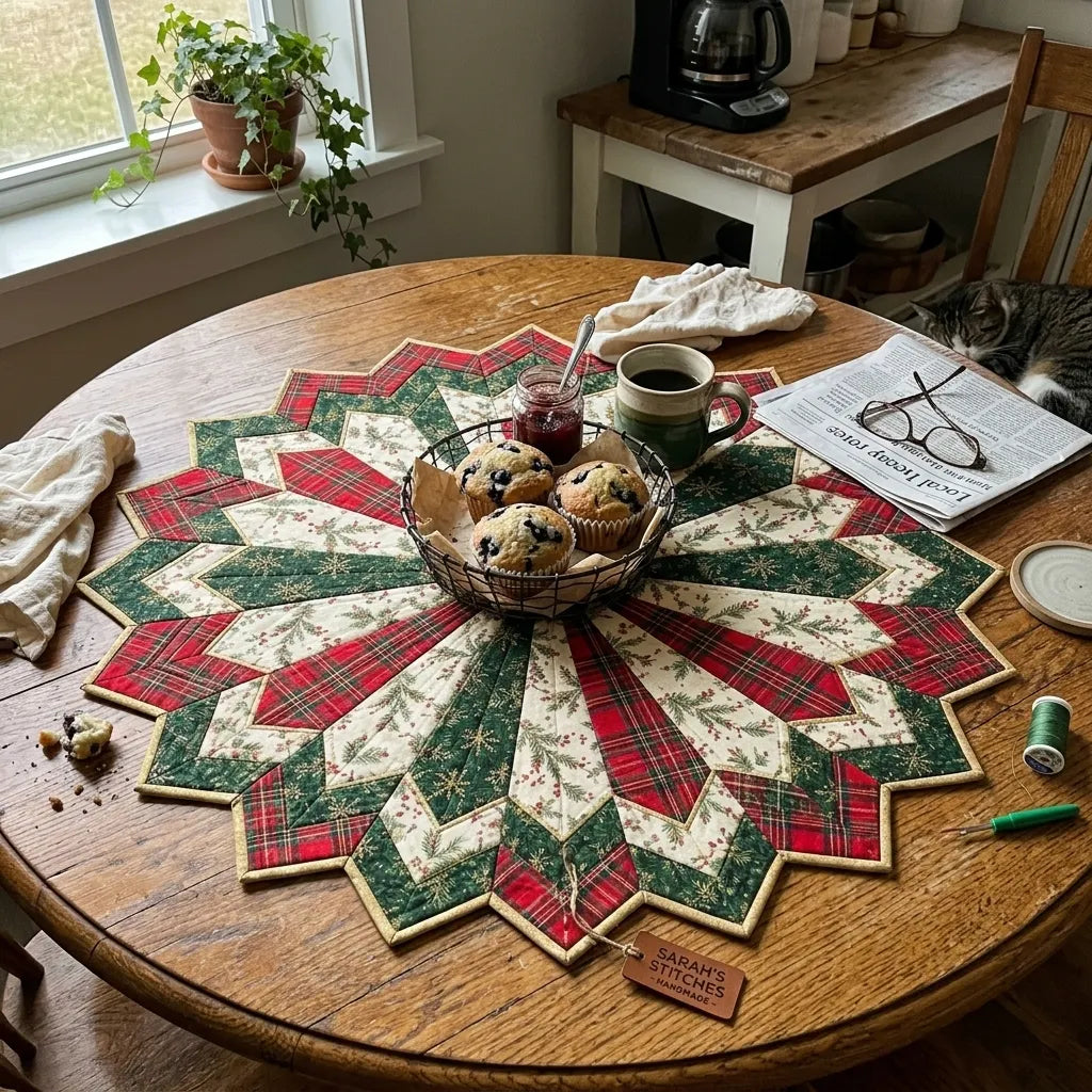 Christmas Flower Diatomaceous Earth Placemat