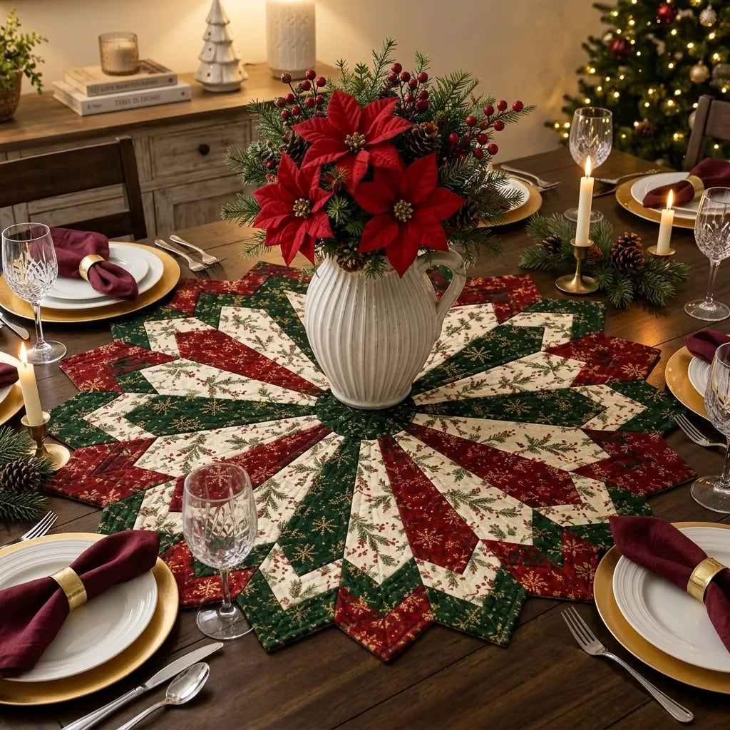 Christmas Flower Diatomaceous Earth Placemat