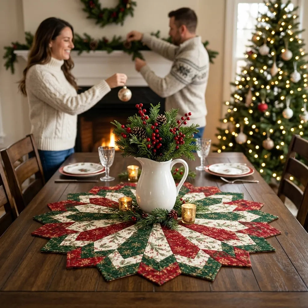 Christmas Flower Diatomaceous Earth Placemat