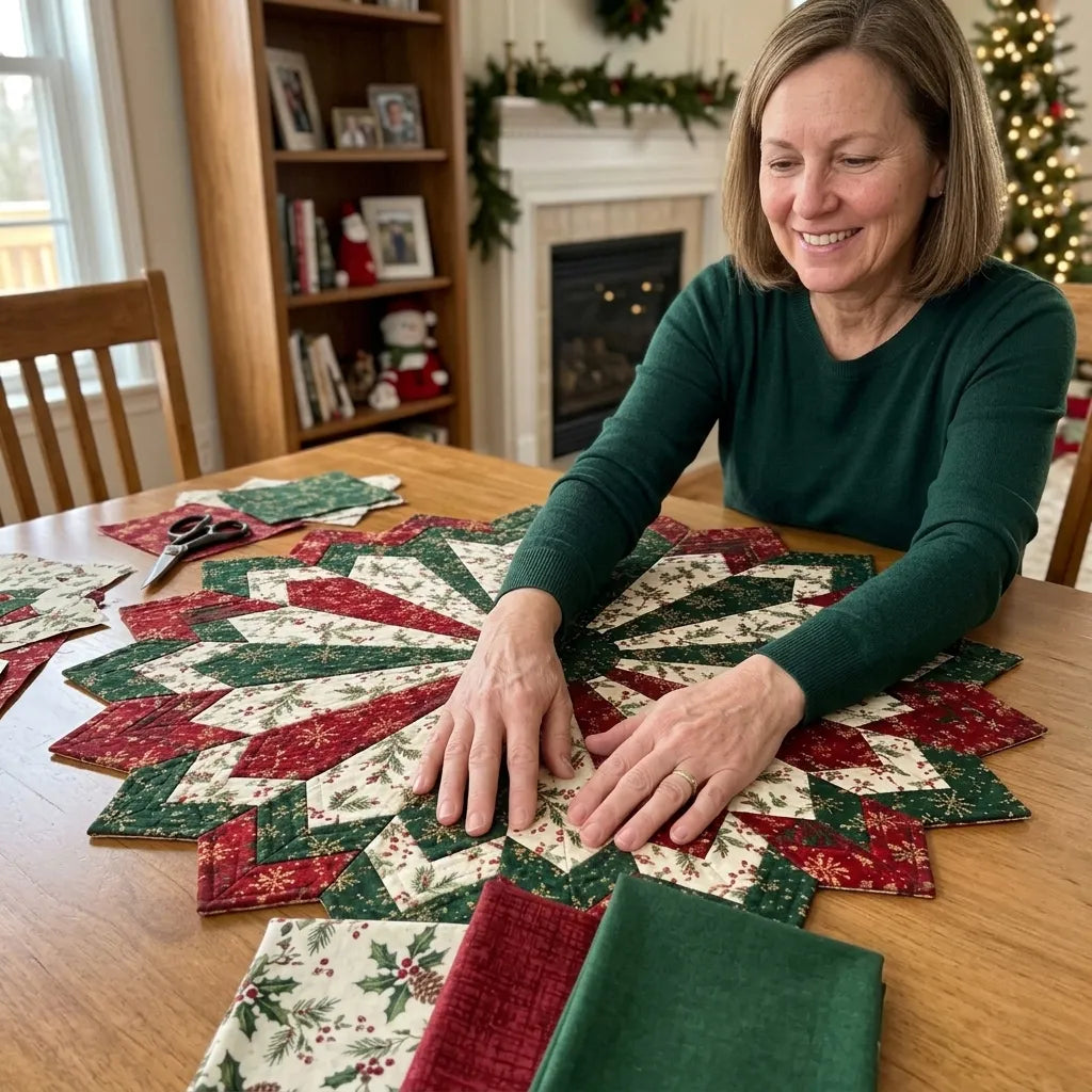Christmas Flower Diatomaceous Earth Placemat