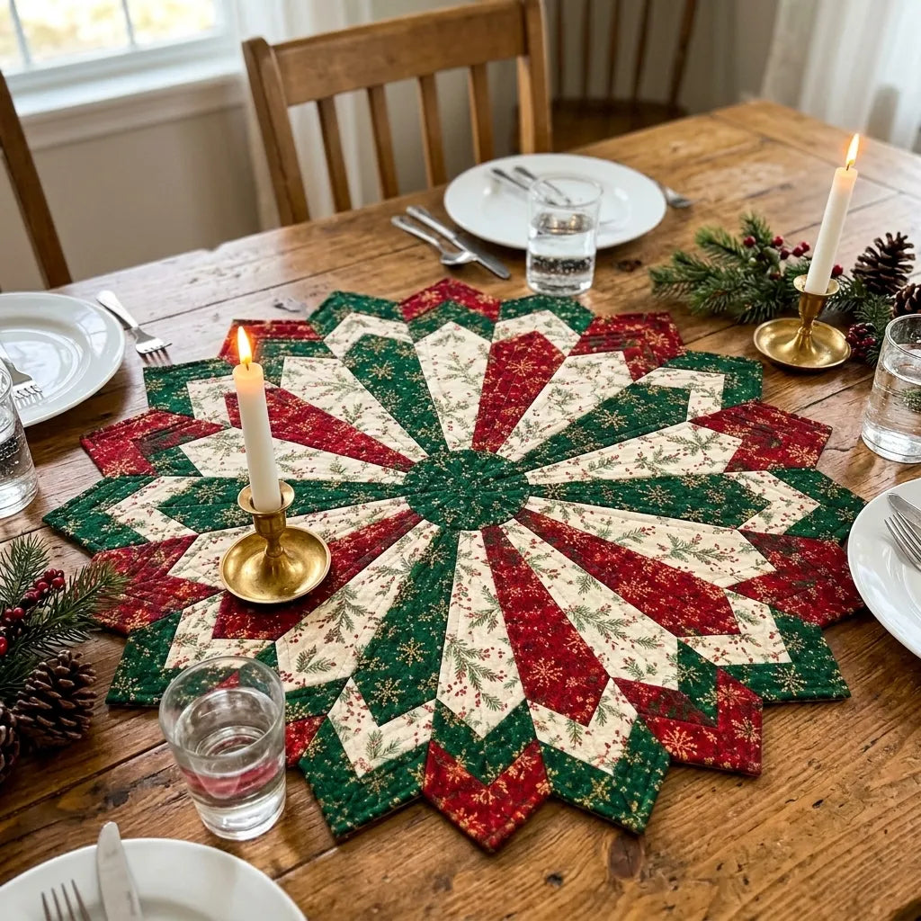 Christmas Flower Diatomaceous Earth Placemat