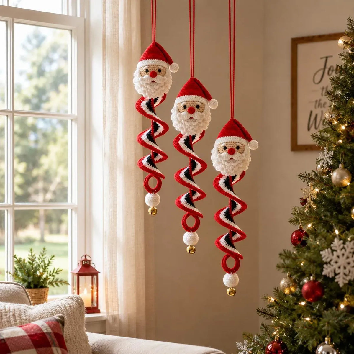 ☃️Crochet Snowman Spiral Ornament Diy Kit  🧶🎄✨